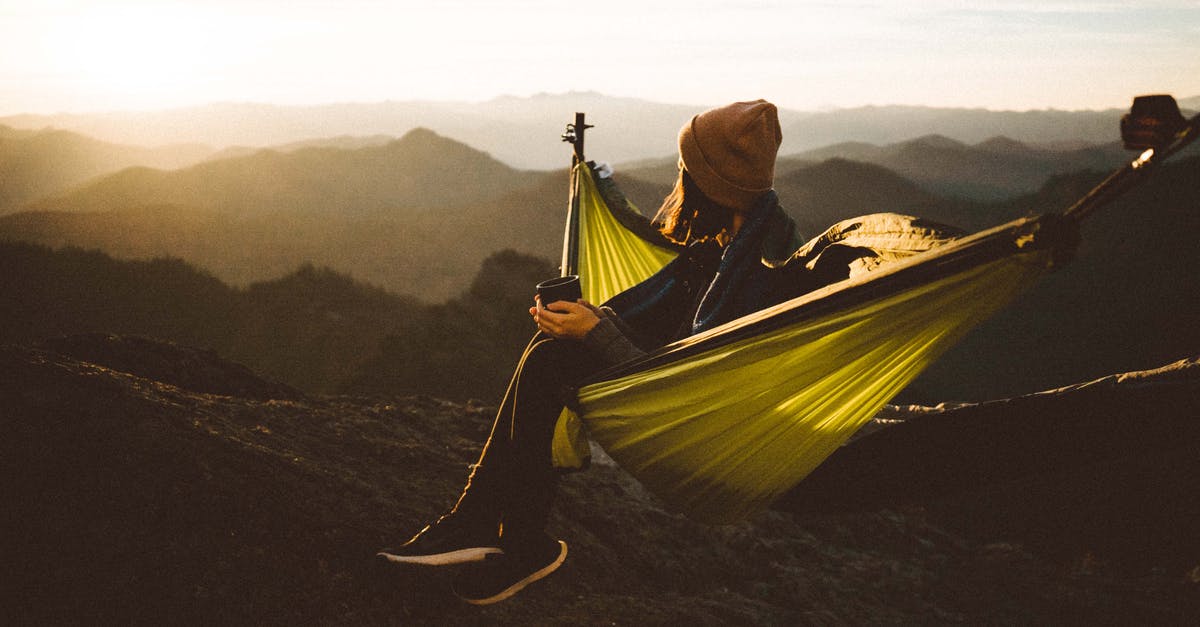 Will time distortions disappear if I rest at camp? - Unrecognizable woman sitting in hammock above mountains Will time distortions disappear if I rest at camp? - Unrecognizable woman sitting in hammock above mountains