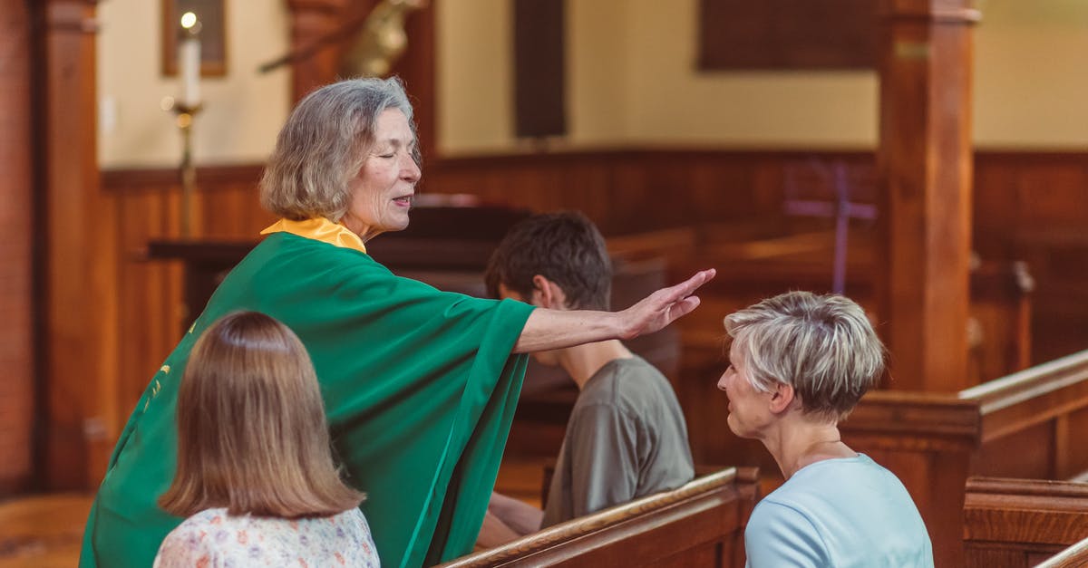 WindSpeaker's blessing and all these (maybe) shields - An Elderly Woman Giving Blessing To A Churchgoer WindSpeaker's blessing and all these (maybe) shields - An Elderly Woman Giving Blessing To A Churchgoer
