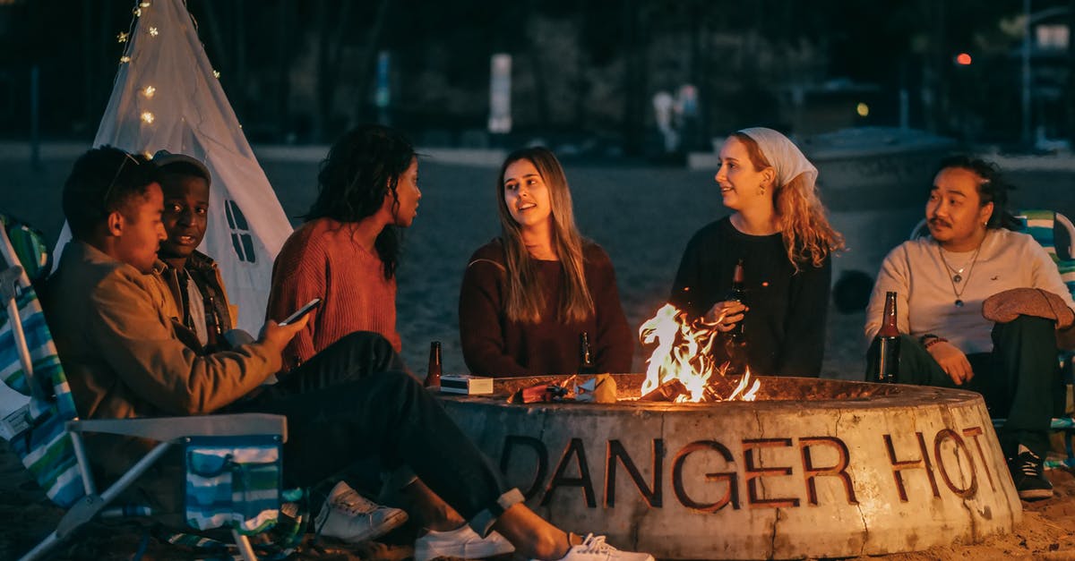 Words with friends, endgame regarding blanks? - Group of Friends Sitting in Front of Fire Pit
