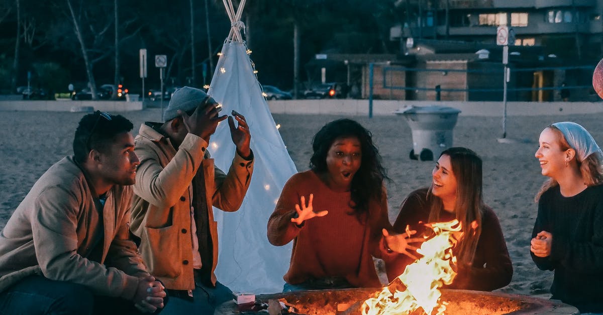 Words with friends on facebook messenger - Group of Friends Sitting in Front of Fire Pit