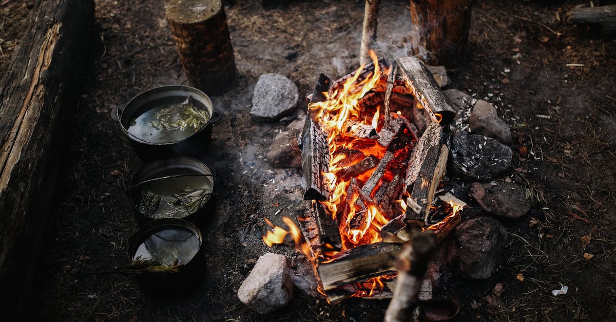 World of Warcraft Campfire Hack - Black Round Ceramic Bowl on Fire