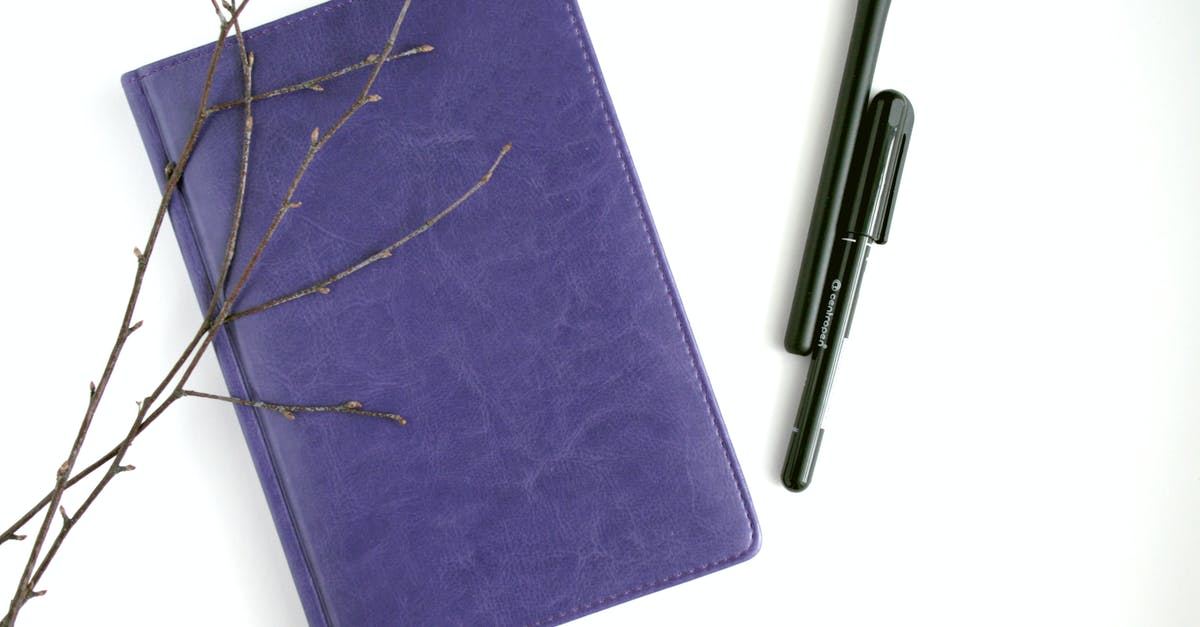 writing above the current position of cursor in book with quill - Purple Leather Notebook, Black Pen, and Brown Branches writing above the current position of cursor in book with quill - Purple Leather Notebook, Black Pen, and Brown Branches