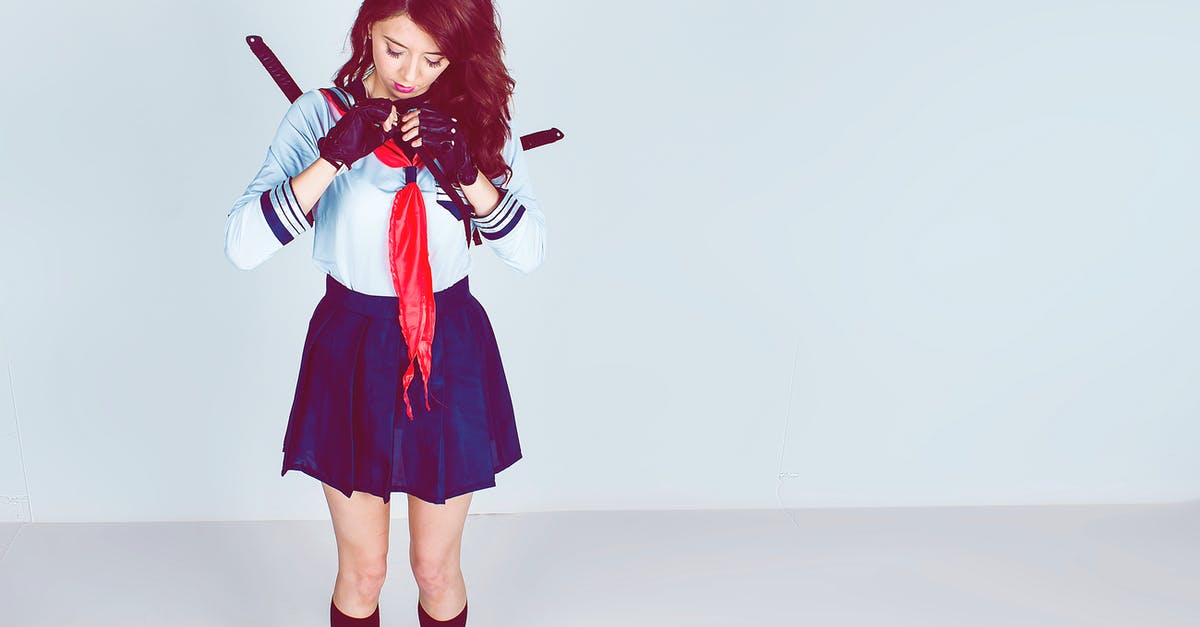 Young Link's Kokiri sword makes fire? - Woman Wearing School Girl Costume